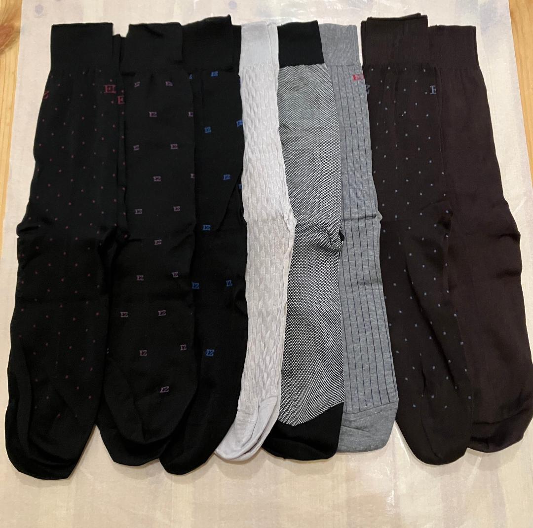 な*ん様 Ermenegildo Zegna ミドル丈 ソックス コットン 8本