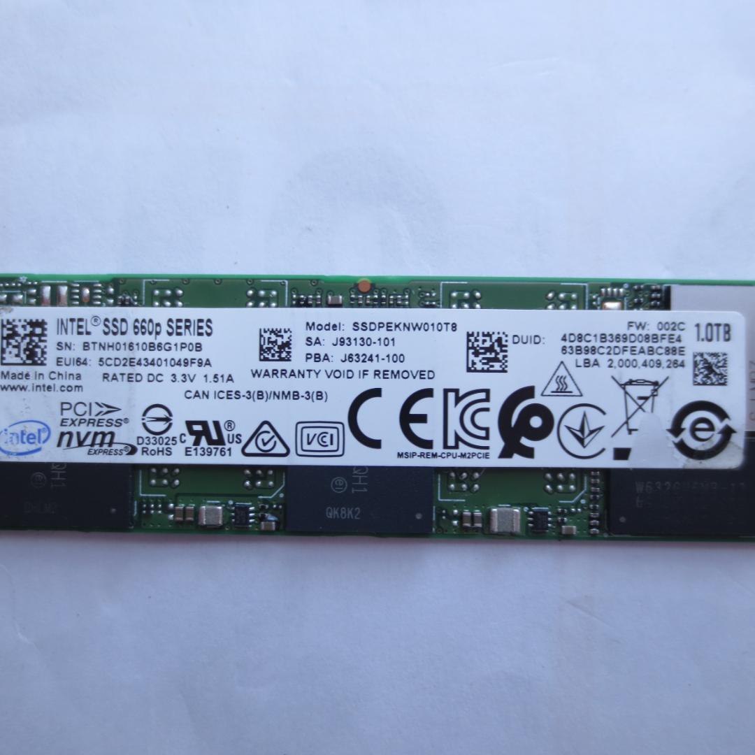 内蔵型SSD M.2 2280 NVMe SSD 1TB