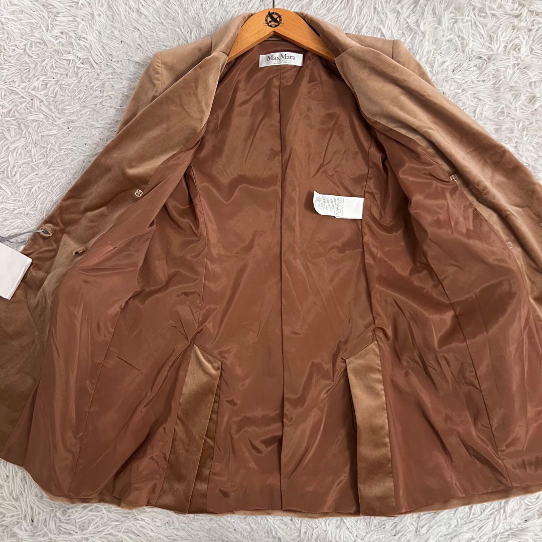 タグ付き✨マックスマーラ ジャケット ダブルブレスト ベロア キャメル 40