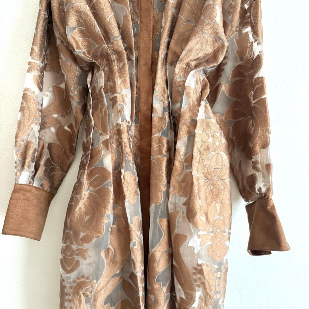 美品 AMERI UND SHEER JACQUARD TUCK DRESS