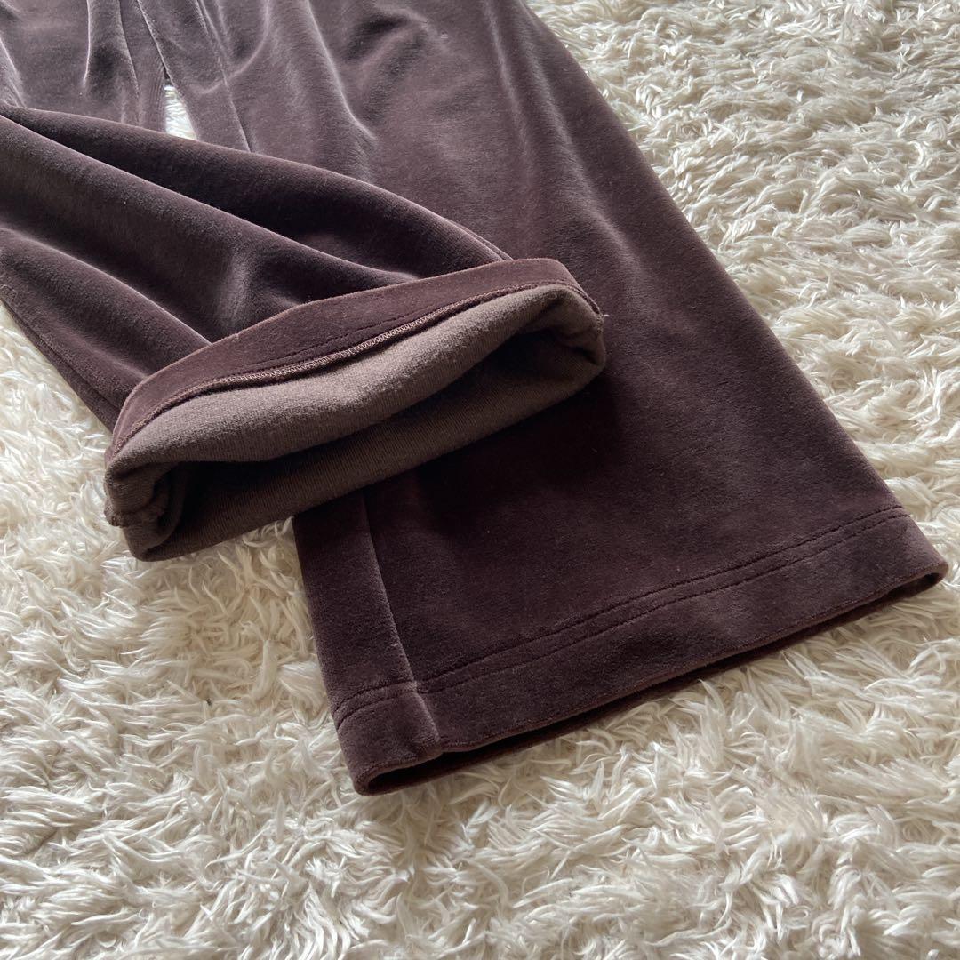 GUCCI イタリア製　ベロアパンツ　M ブラウン　ウエストゴム　ストレッチ