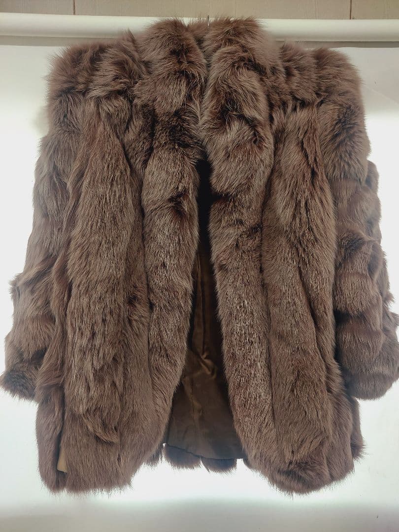 極美品 SAGA FOX サガフォックス 金タグ 本毛皮コート ボリューム袖