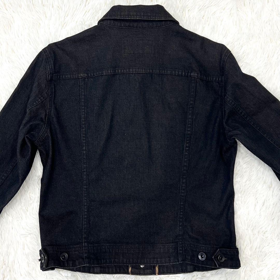 バーバリーロンドン デニムジャケット ノバチェック ブラック 42