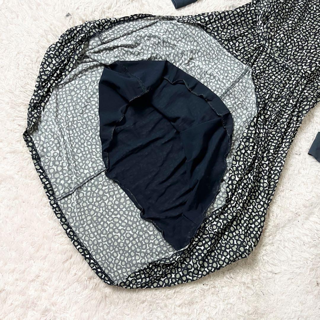 マックスマーラ 白タグ ロングワンピース 総柄 シルク 大きいサイズ XL