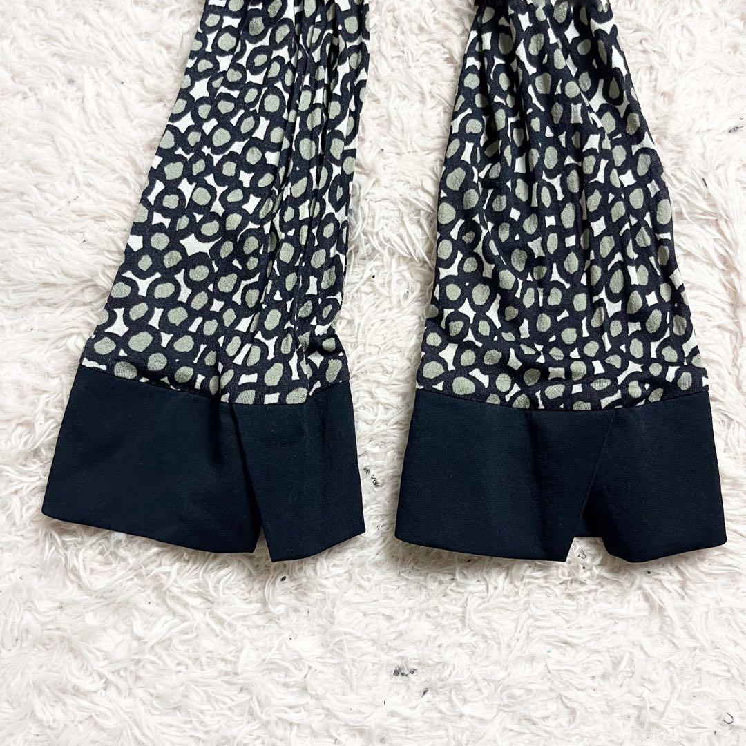 マックスマーラ 白タグ ロングワンピース 総柄 シルク 大きいサイズ XL