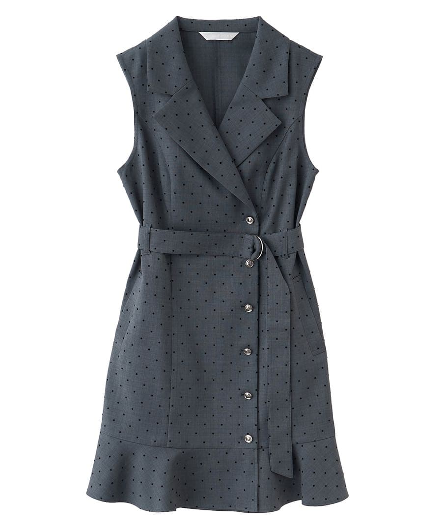 リリアンカラットヘムフレアジャケットミニワンピース