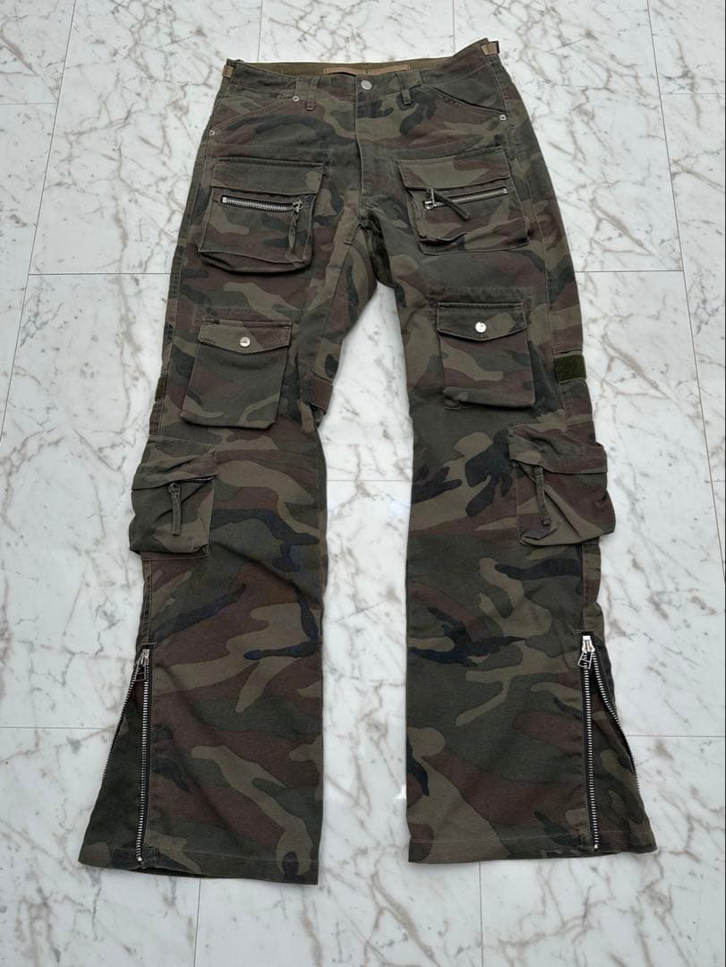 MLVINCE 迷彩 カーゴパンツ 32 YZERR着用
