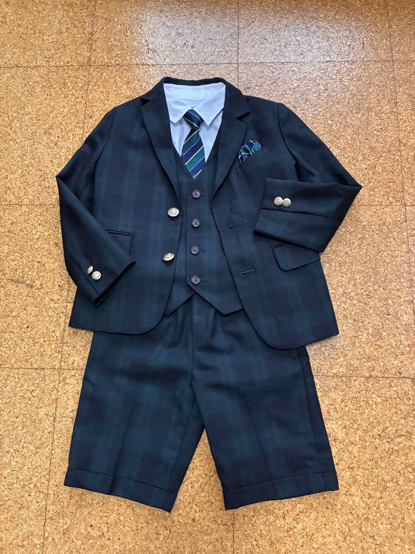 【美品】グリーンレーベル キッズ フォーマルスーツ6点セット 入学式120
