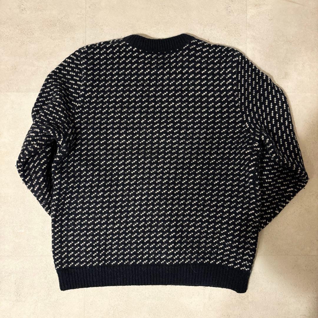 L.L.Bean バーズアイニット 90s 00s ネイビー ノルウェー製 古着