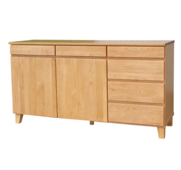 ISSEIKI 一生紀　天然木　収納　サイドボード 北欧風　横幅140 奥行46