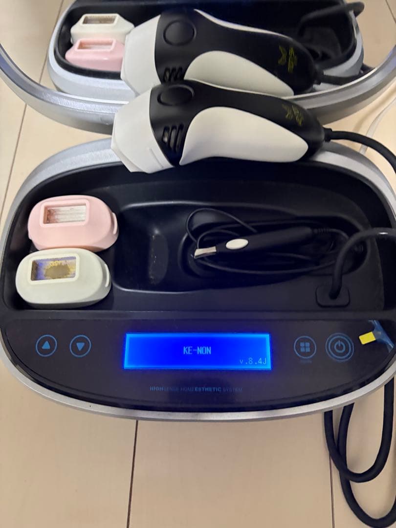 箱あり！KE-NON 8.4脱毛器 カートリッジ3個付き