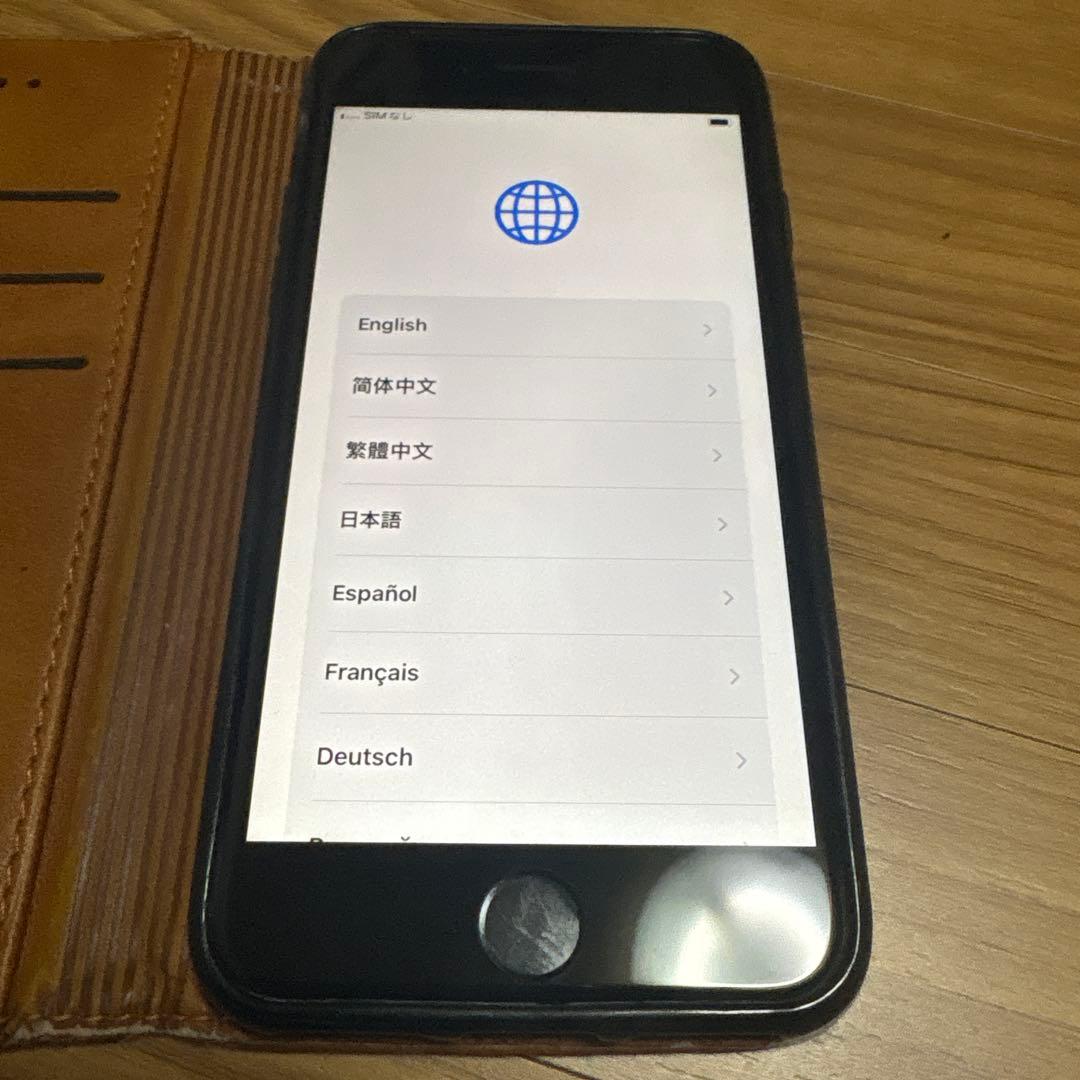 Apple iPhone 7 ブラック ケース付き
