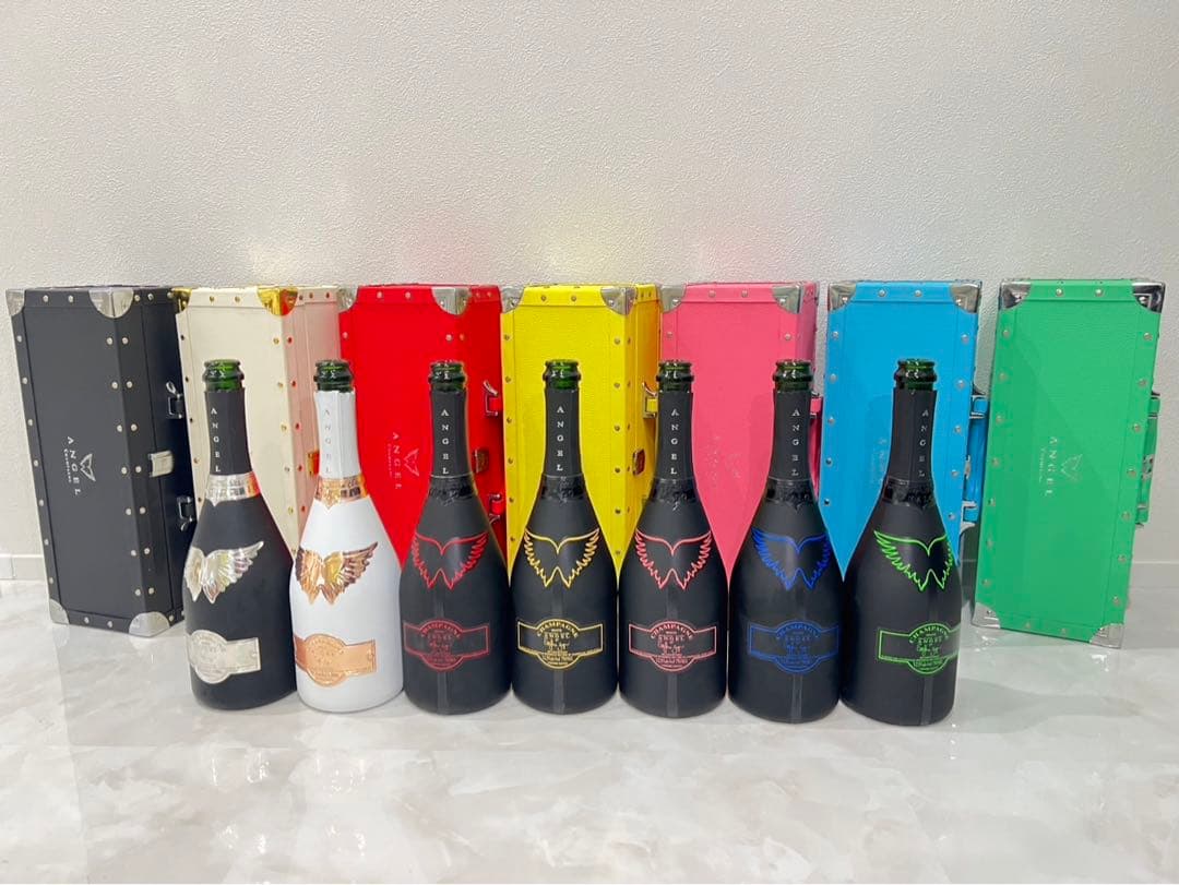 エンジェル　高級シャンパン　空箱　空瓶　まとめ売り　7本セット