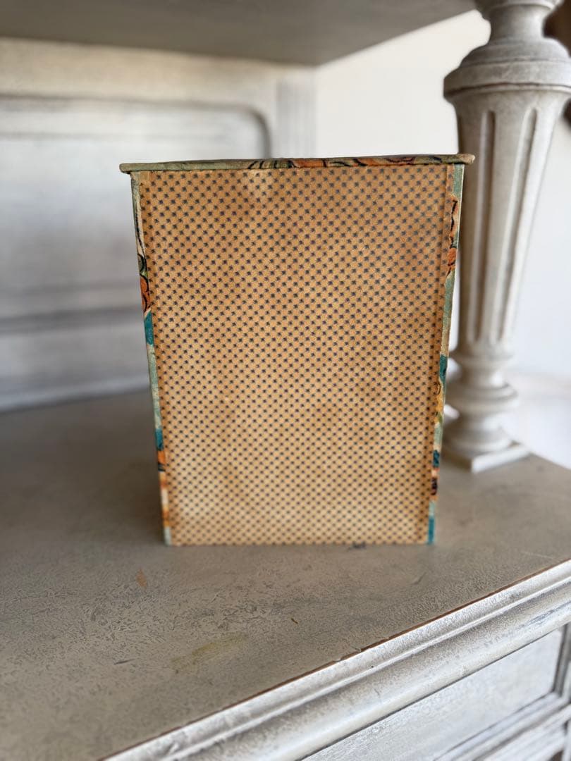 フランスアンティークカルトナージュドゥロワー抽斗引き出し薔薇柄シャビー