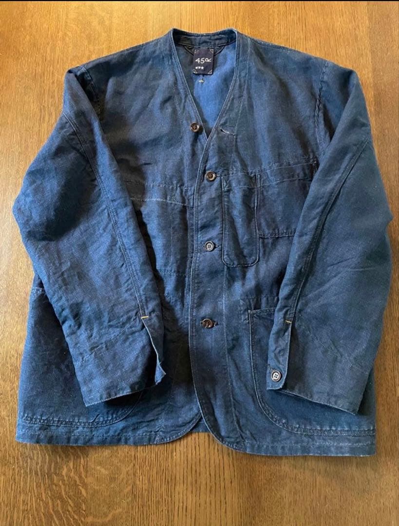 45R リネンの908ベストオール　インディゴ