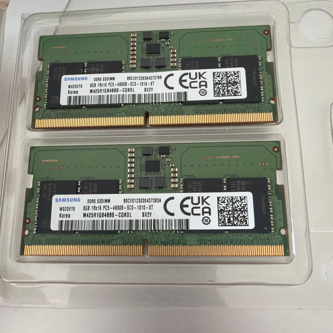 Samsung 8GB×2 DDR5 4800 PC5-38400 SODIMM