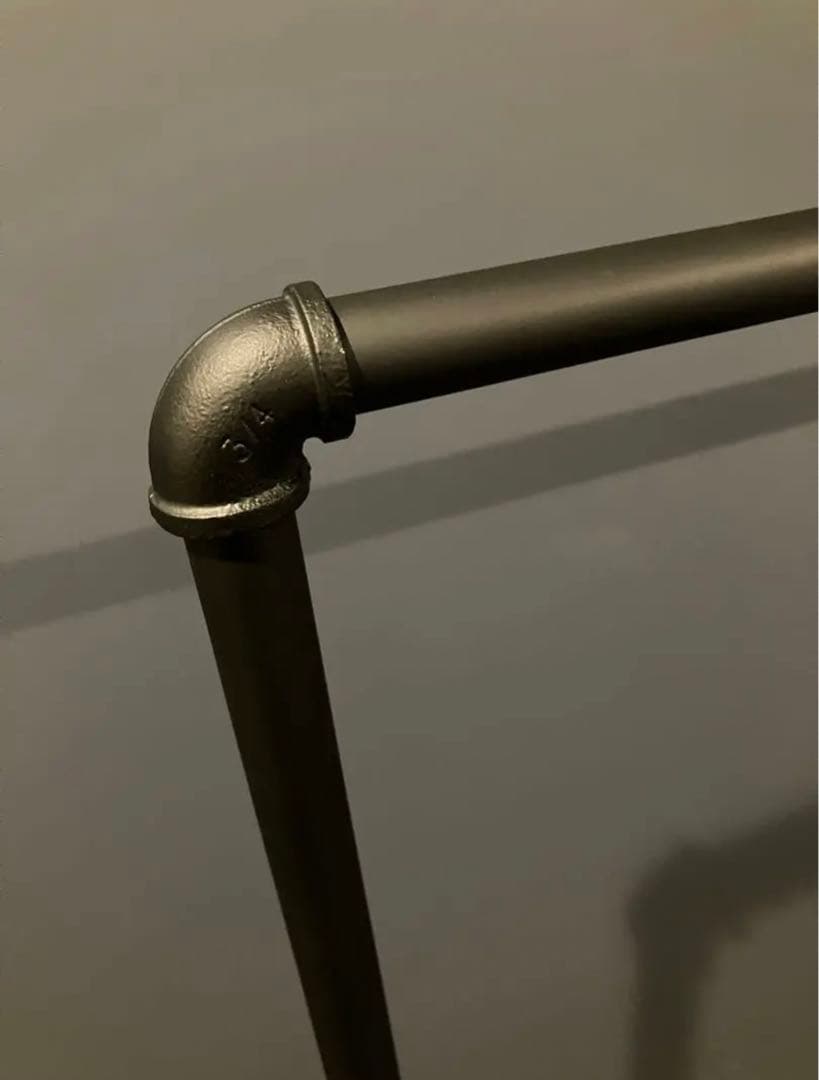 ハンガーラック 120 アイアン ガス管 パイプ ブラック 頑丈 什器 店舗