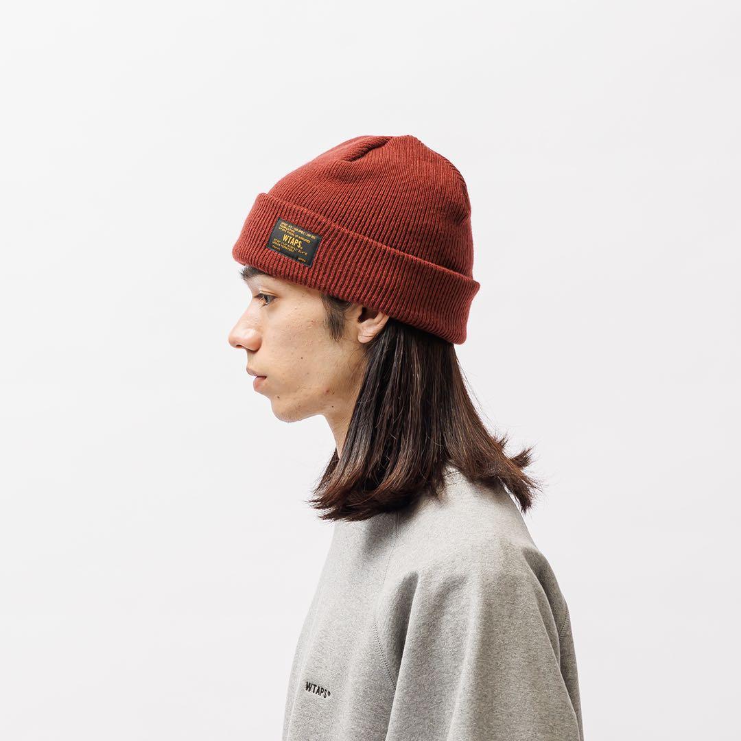 な*お様 WTAPS バーガンディ ビーニー　ニット帽　キャップ