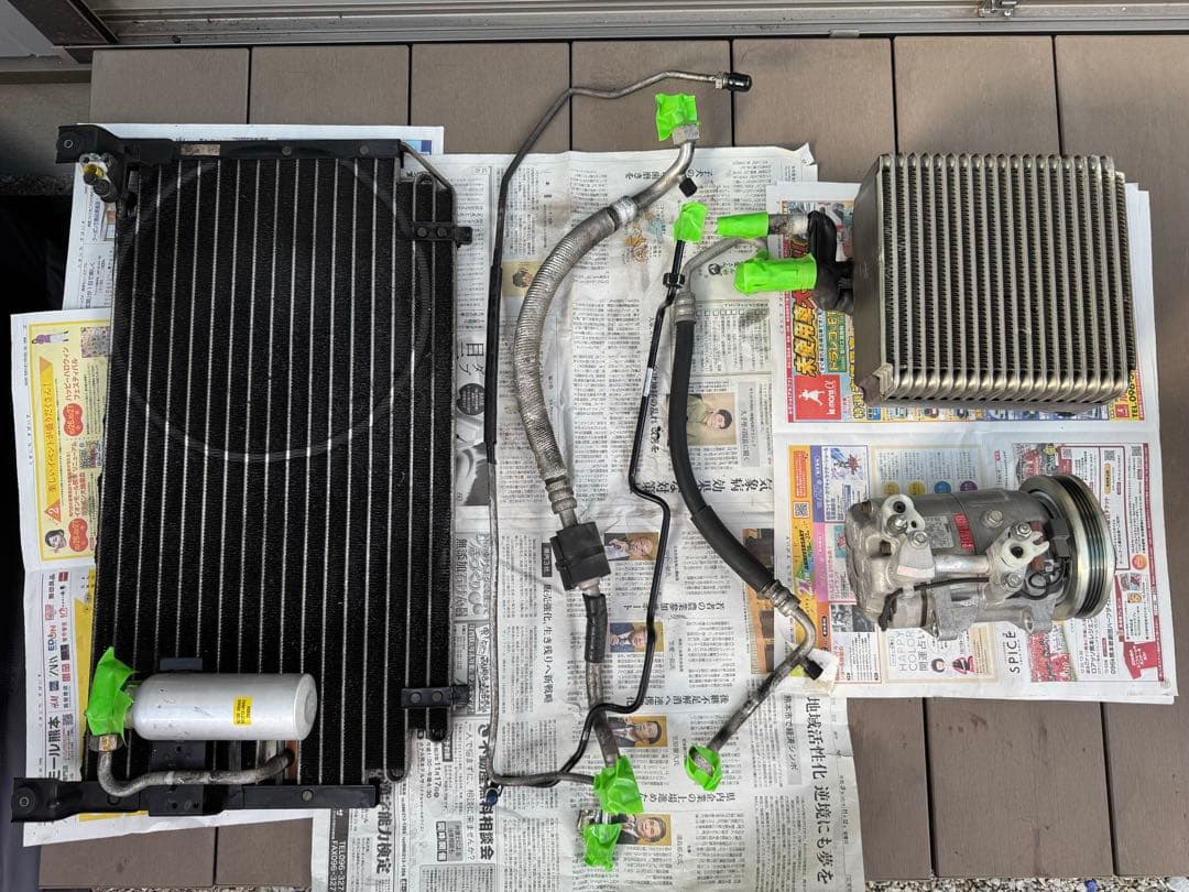 スカイライン　BNR32 GT-R エアコン　コンプレッサー　一式 R32ガス