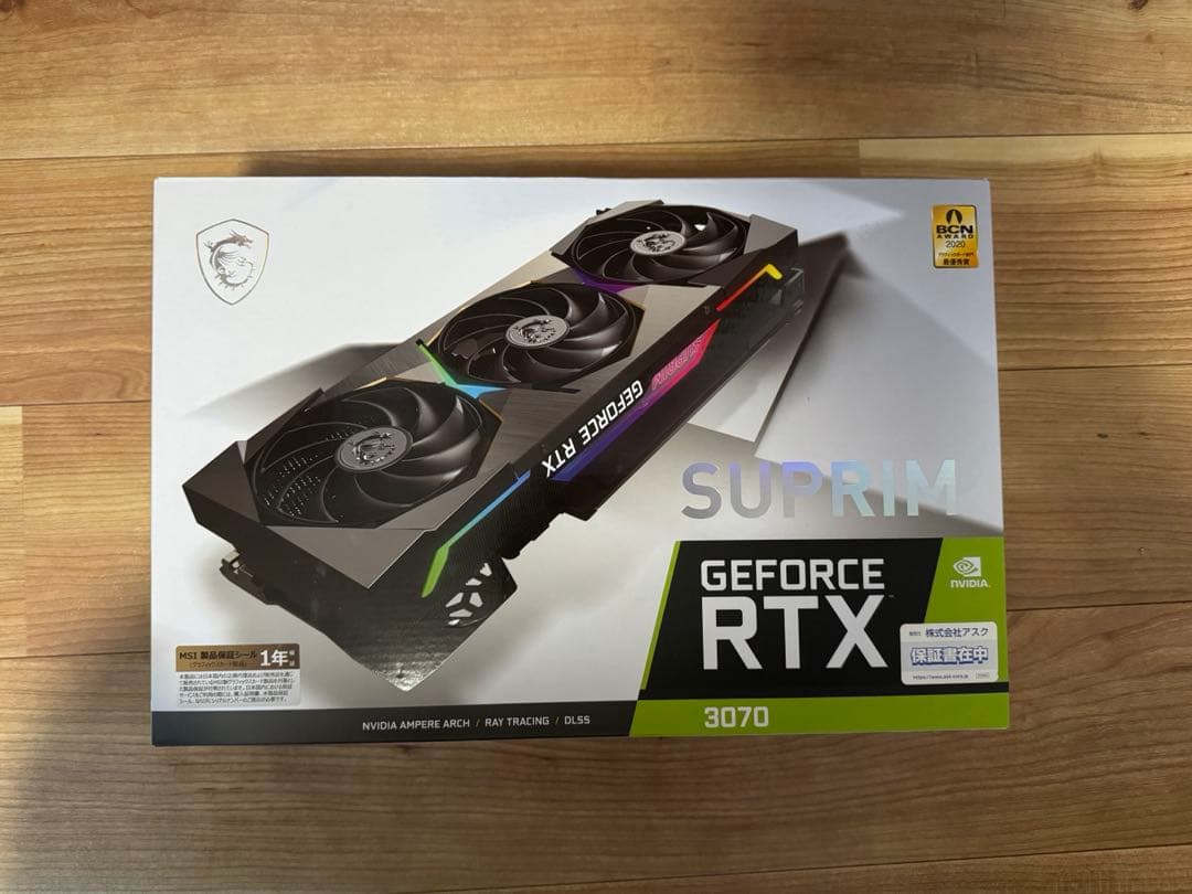 [美品]MSI GeForce RTX3070 8GB SUPRIM