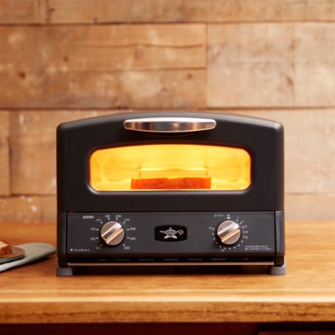 【新品/限定色/日本製】アラジン トースター 4枚焼 黒 AGT-G13FJ1