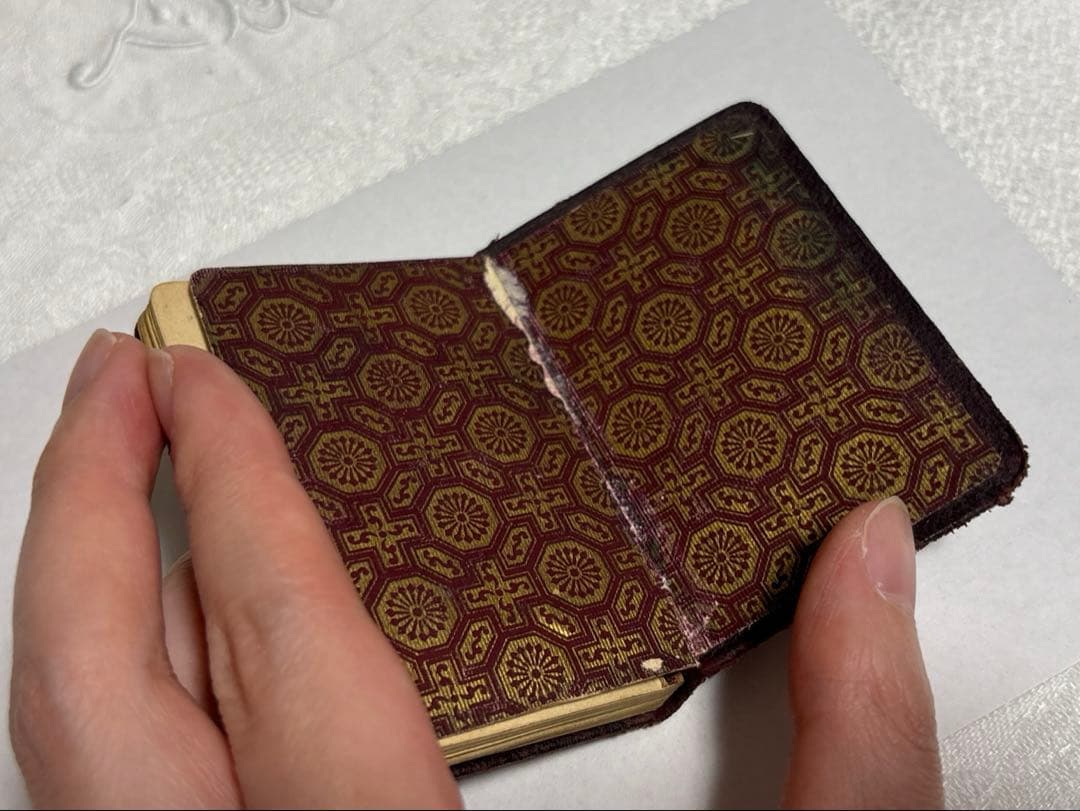 紫モノグラム2冊セットフランスアンティーク◇聖書◇祈祷書◇ミセル◇金彩パープル