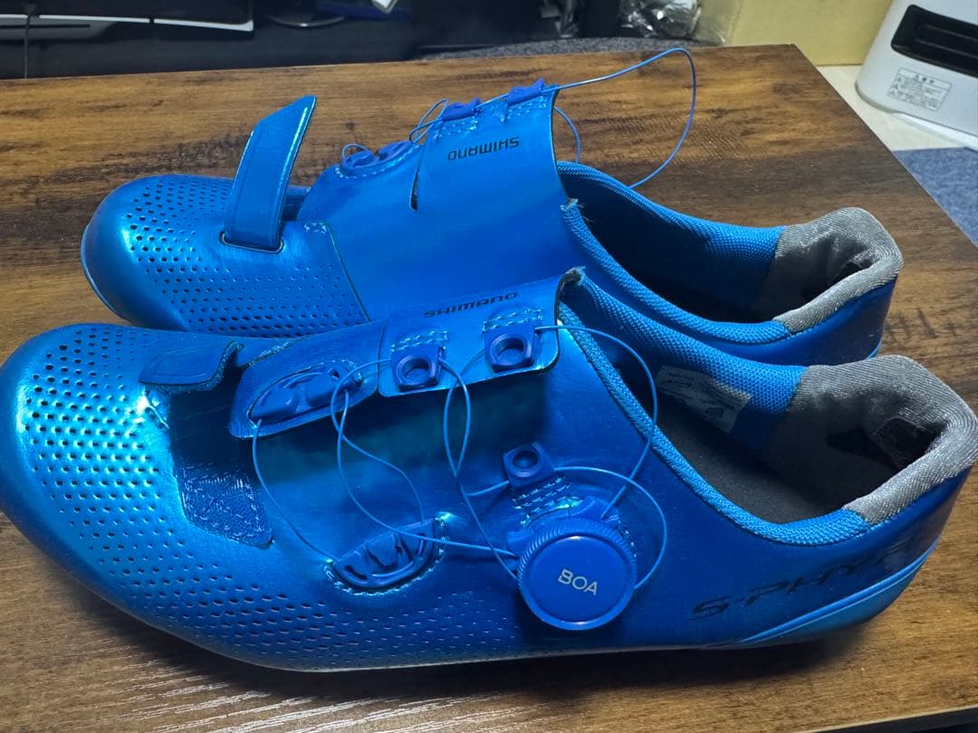 Shimano RC9T BOA ダイヤル ロードバイクシューズ 青