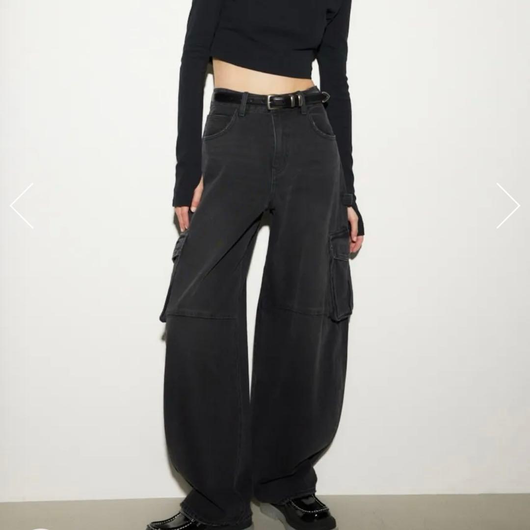 【完売品】MICHIXSLY VOLUME ジーンズ ブラックカーゴパンツ