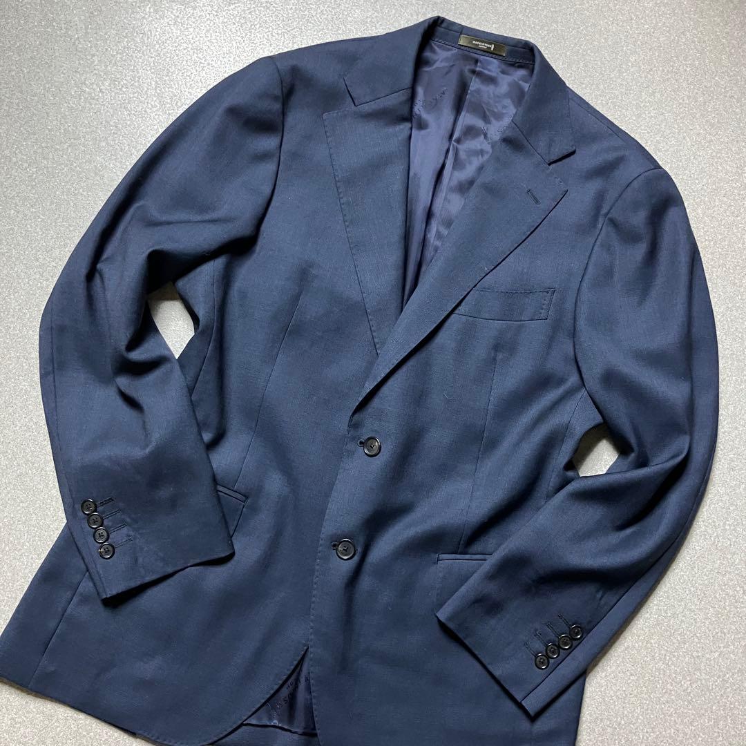 【L相当 ネイビー】マッキントッシュ スーツセットアップ ウール100%