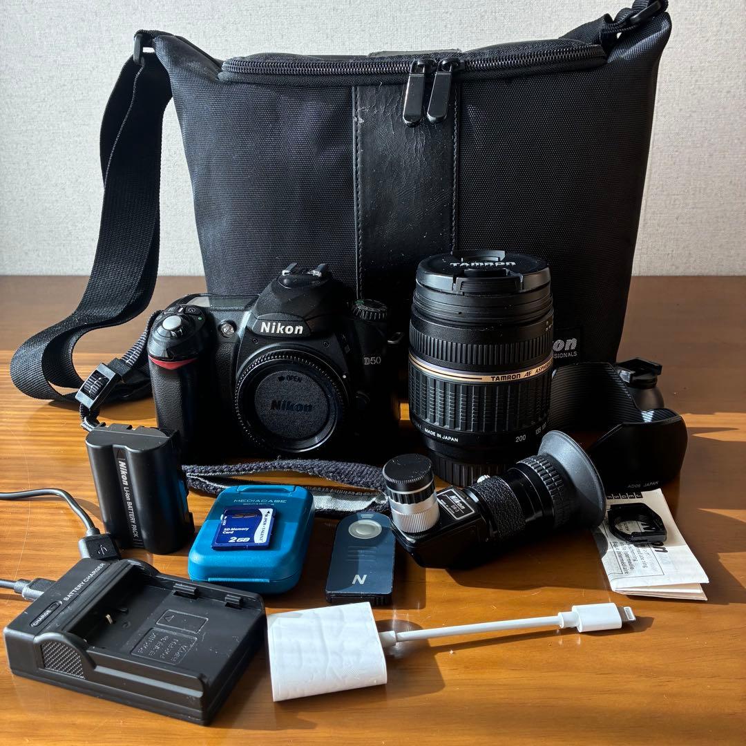 タイムセール》24時迄》デジイチ入門に最適！》Nikon D50 全10点セット