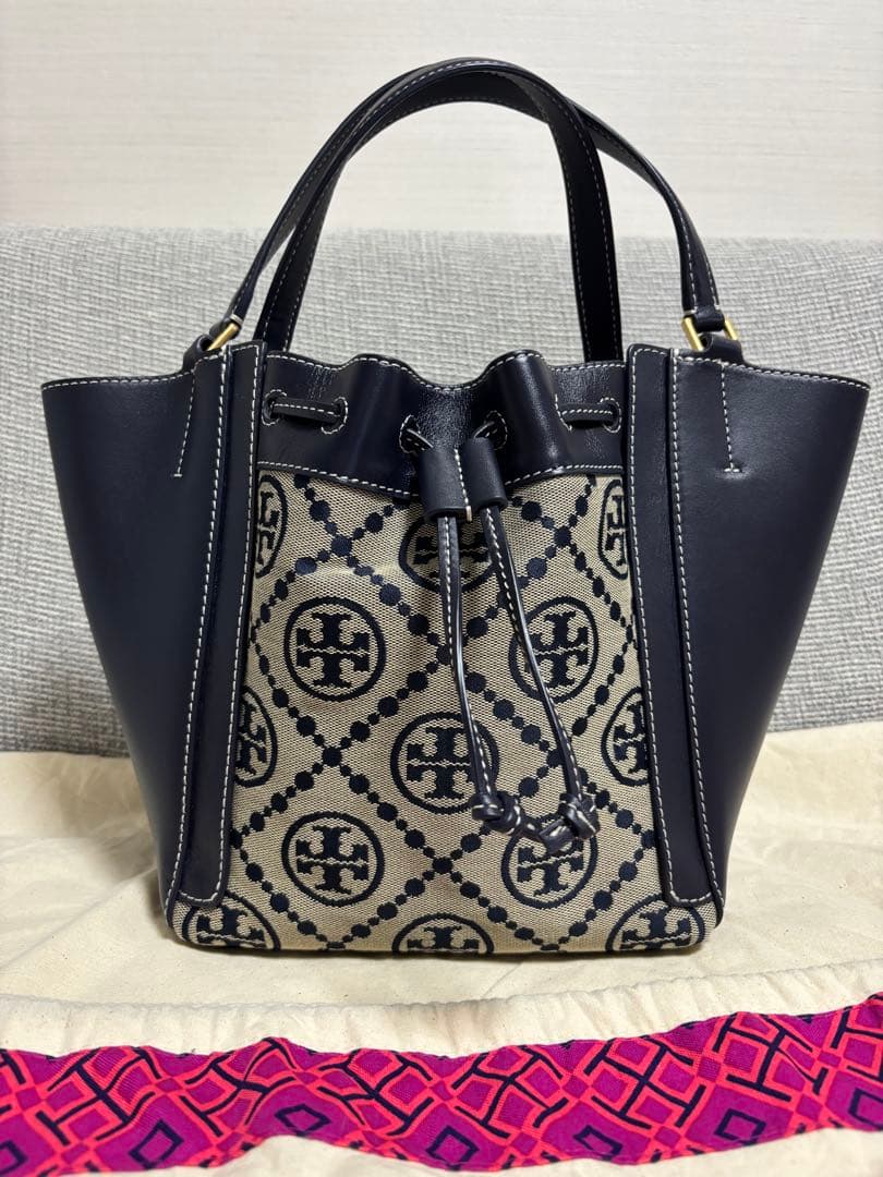 ✨美品✨TORY BURCH モノグラムジャカードバケットバッグ