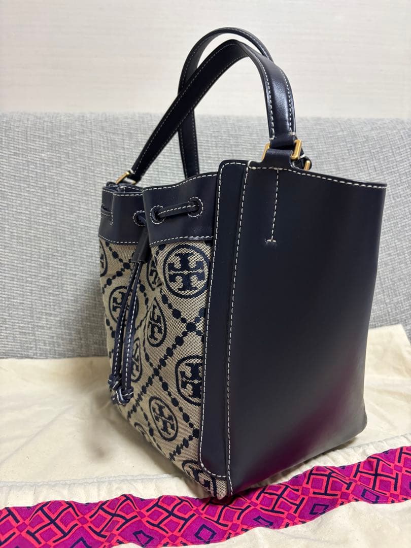 ✨美品✨TORY BURCH モノグラムジャカードバケットバッグ