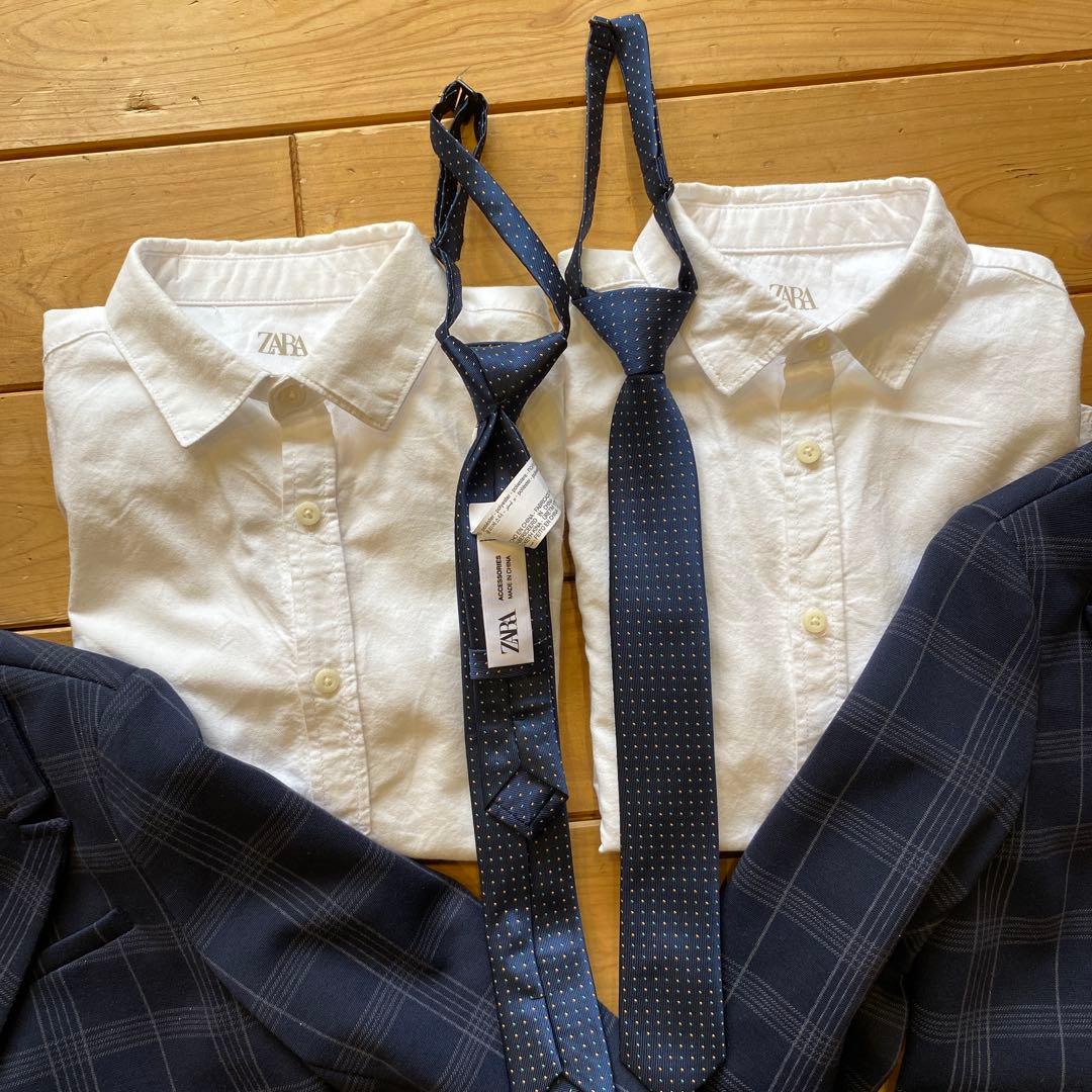 美品ZARAフォーマルスーツセット 112㌢双子2着セット
