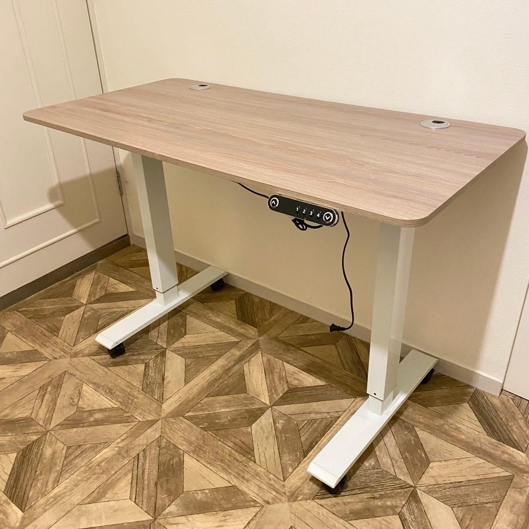 電動昇降デスク パソコンデスク無段階昇降 調整範囲69〜115cm 天板脚セット