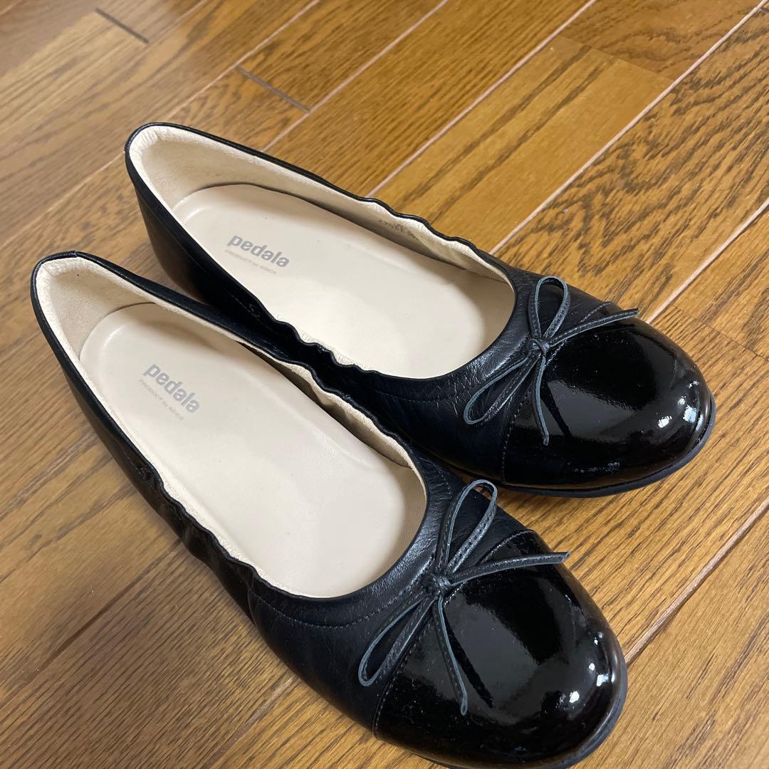 美品 asics walking pedala ブラック 23.5cm