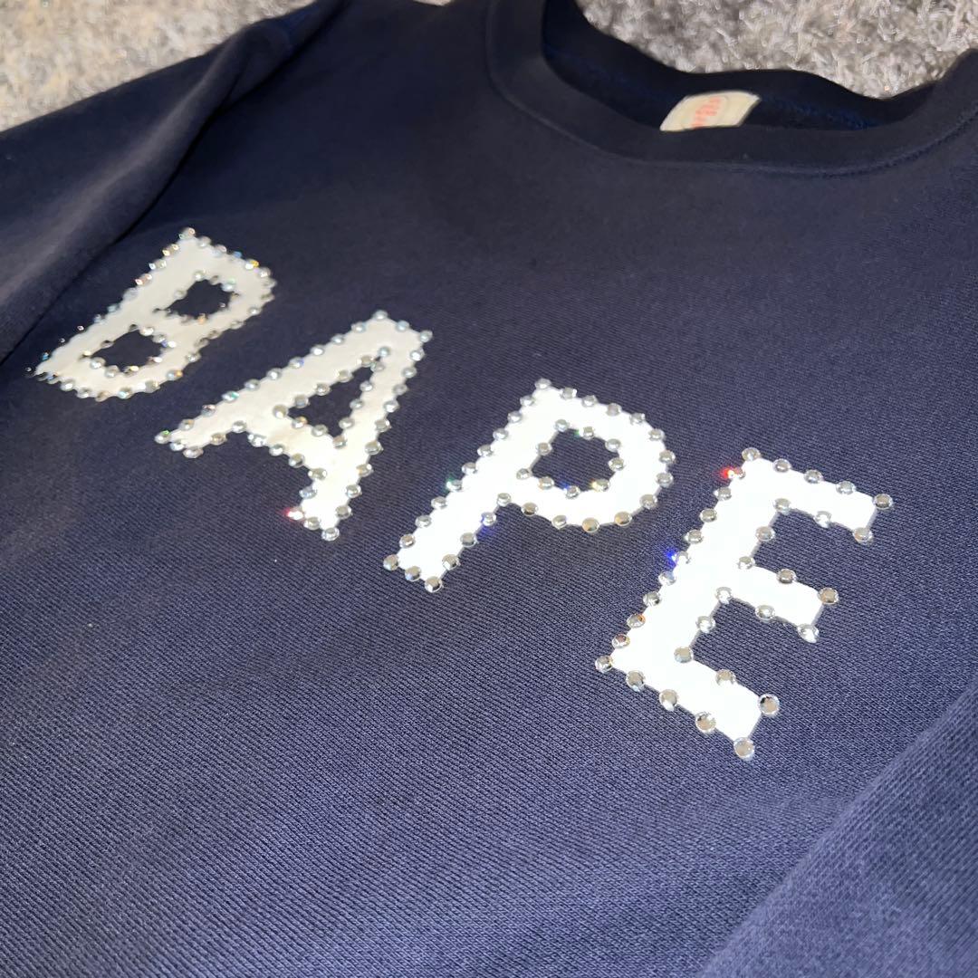 NIGO期00s BAPE ラインストーン　スワロフスキー　スウェット
