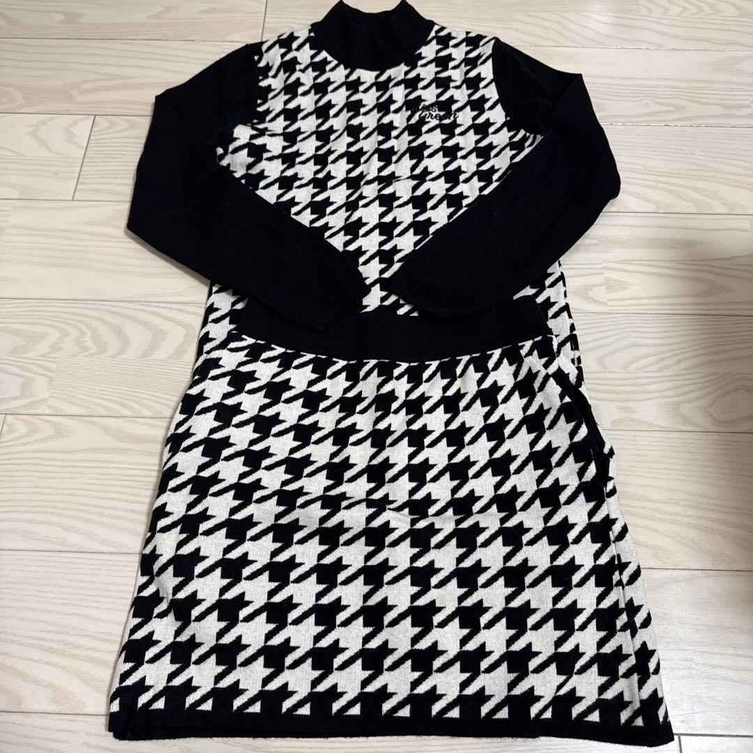 セットアップ　ゴルフウェア　千鳥柄