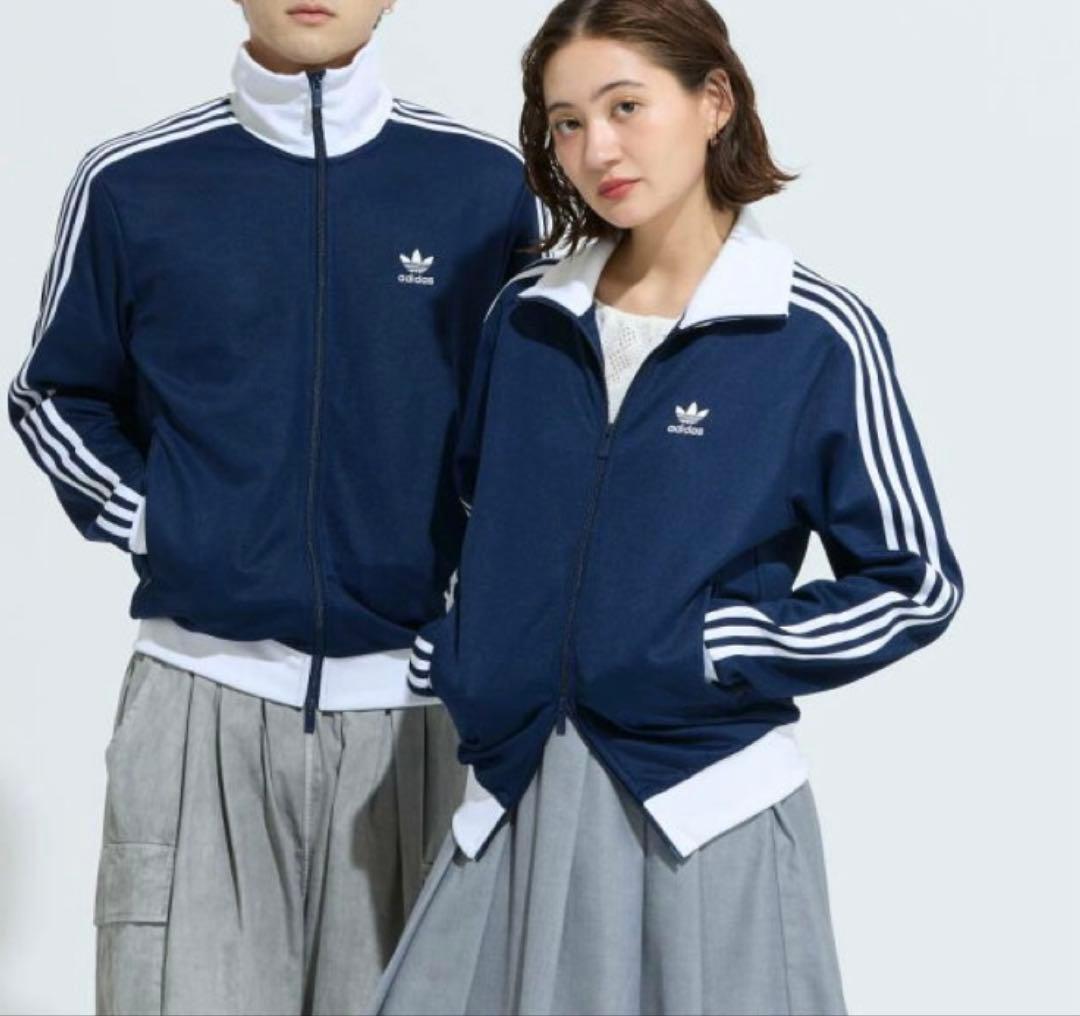 adidasアディダス ベッケンバウアー トラックトップXL ネイビー