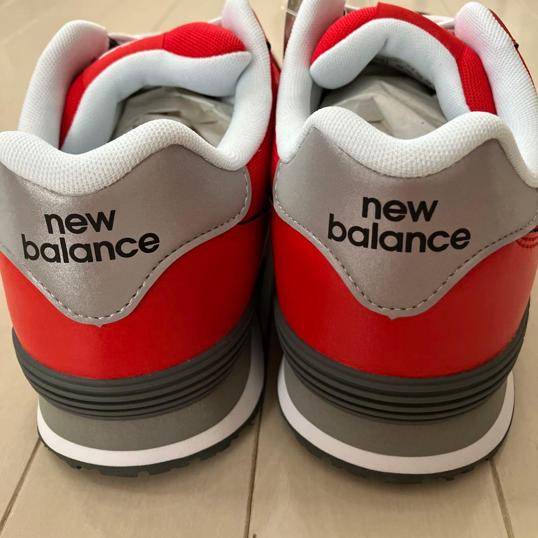 安全靴　new balance レッド スニーカー