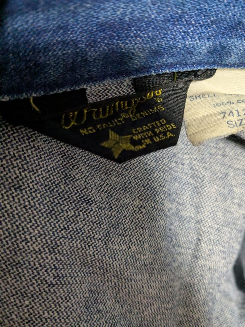 80sVintage　WRANGLER74126NV デニムジャケットUSA製