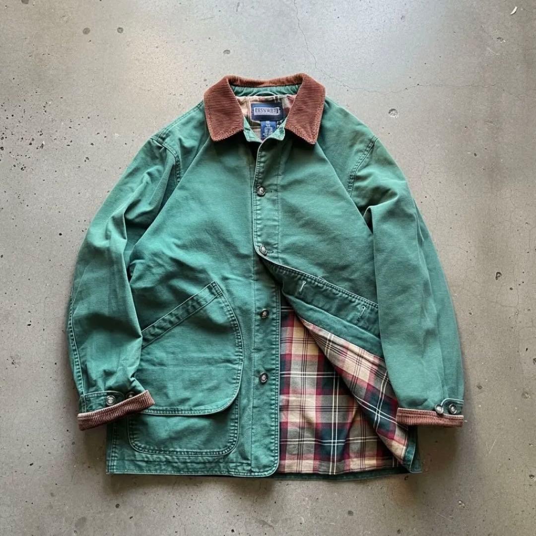 古着90's OLD LAND' END ハンティングジャケット カバーオール
