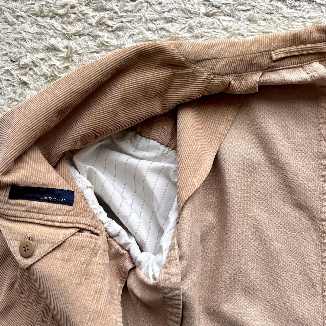 ラルディーニ テーラードジャケット 段返り3B コーデュロイ ベージュ 46