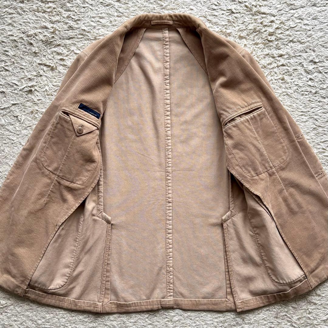 ラルディーニ テーラードジャケット 段返り3B コーデュロイ ベージュ 46