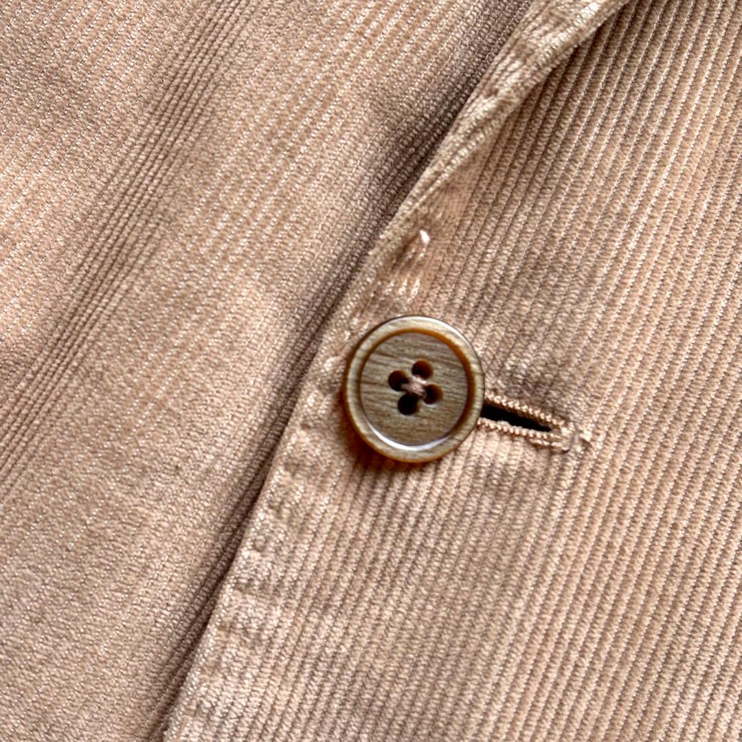 ラルディーニ テーラードジャケット 段返り3B コーデュロイ ベージュ 46