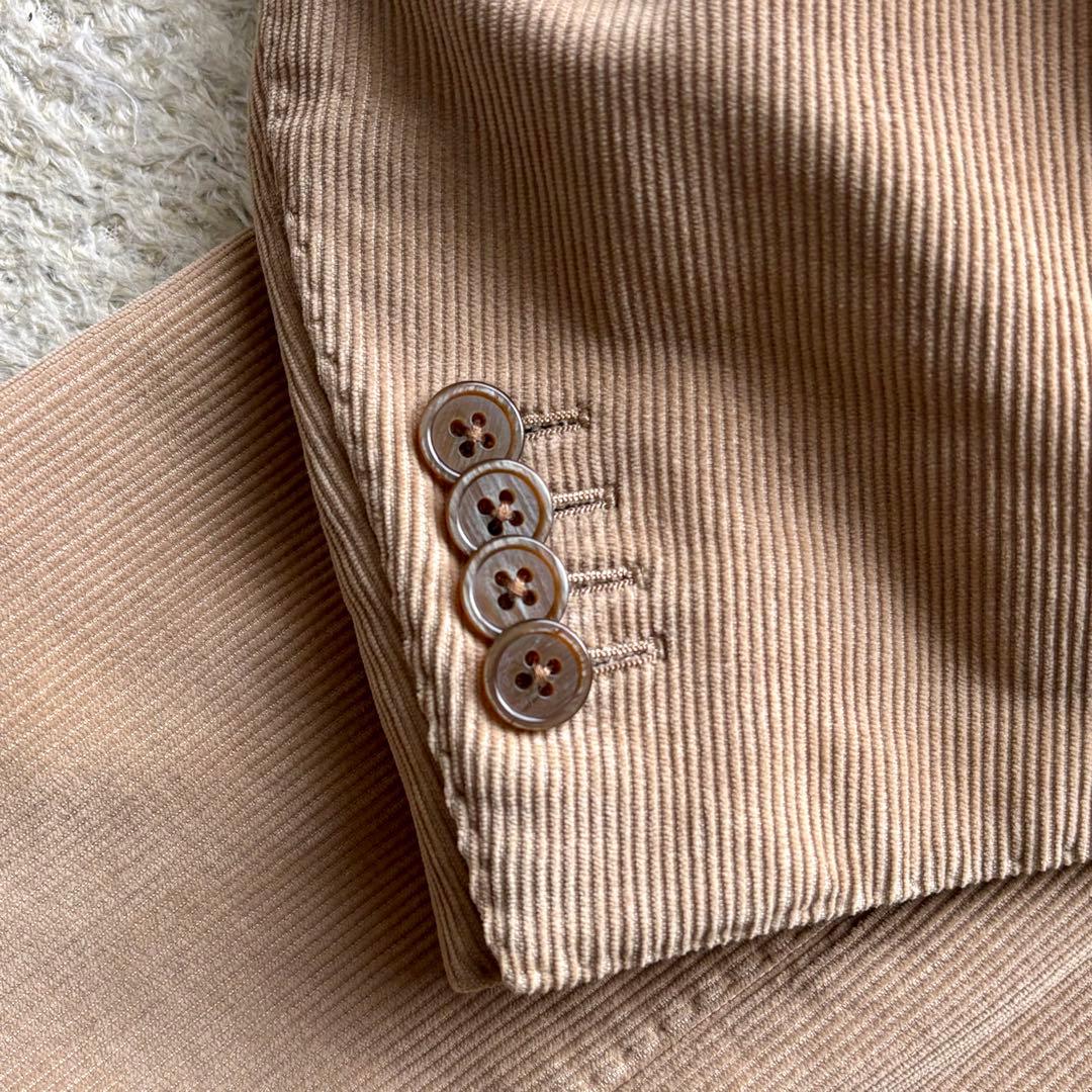 ラルディーニ テーラードジャケット 段返り3B コーデュロイ ベージュ 46