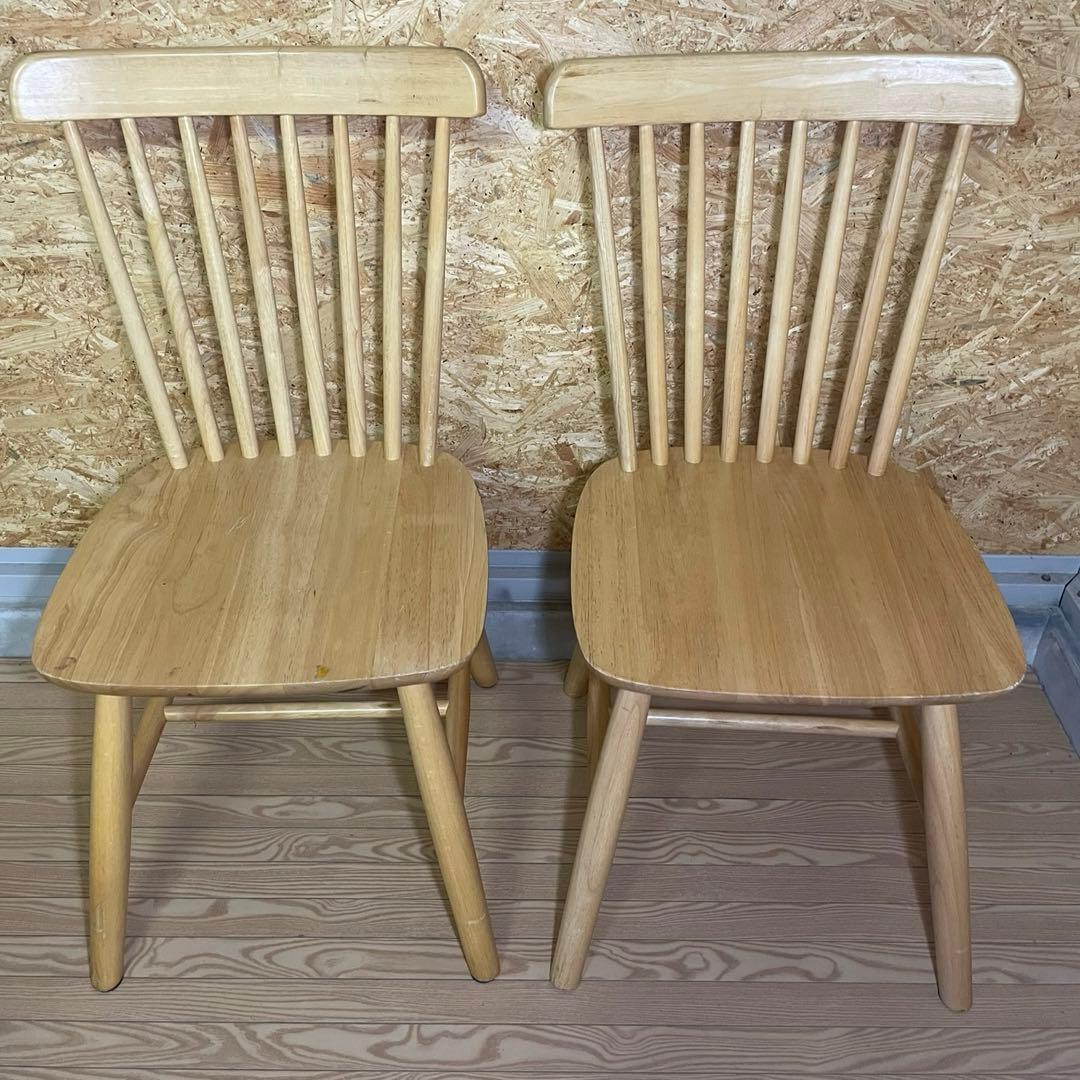 2脚セット 北欧風　ナチュラル　ウィンザーチェア