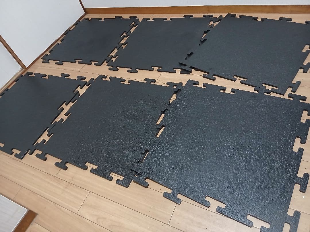 IVANKO(イヴァンコ) ブラックラバーフロアマットセンター 6枚 CTR-4