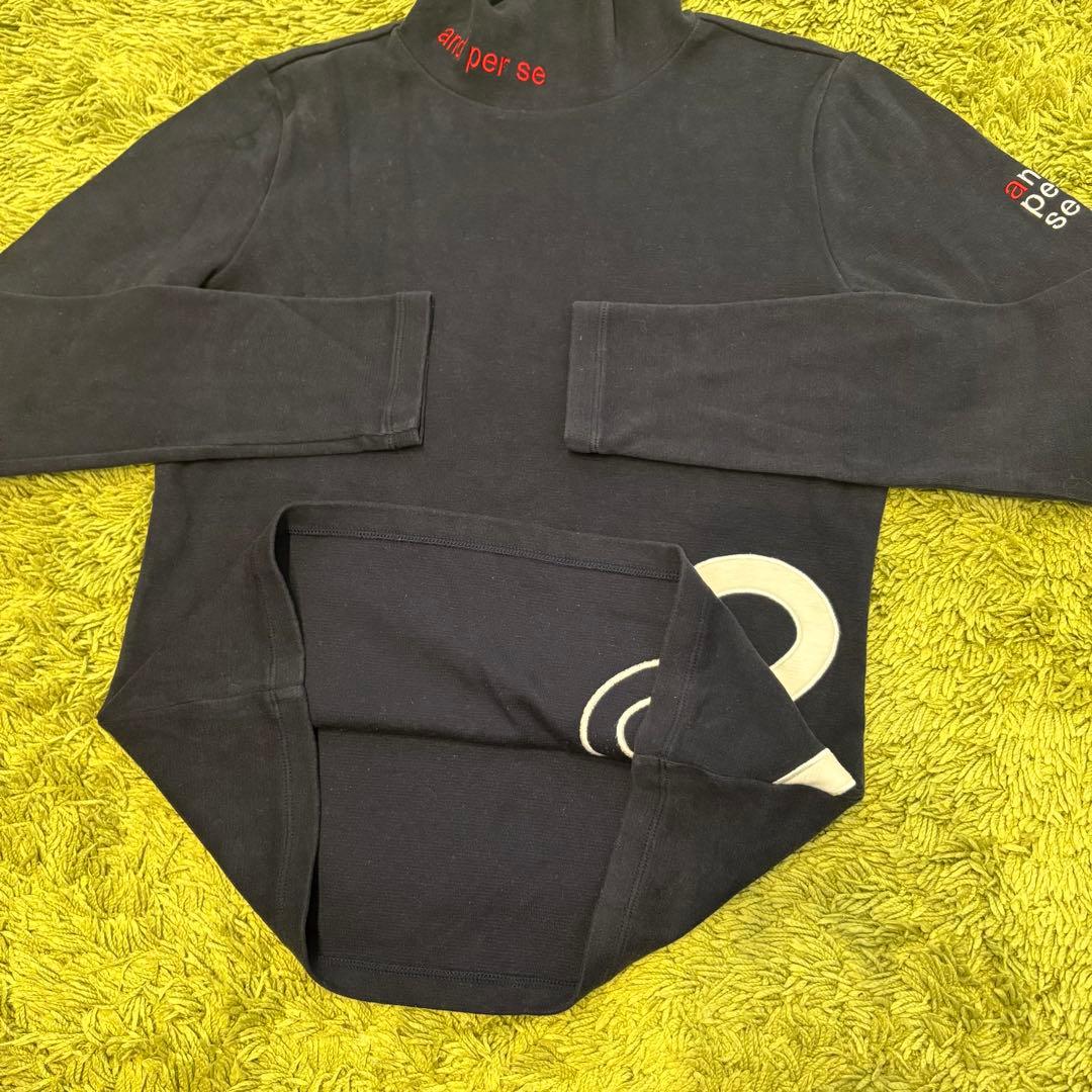 and per se アンパスィ長袖ハイネック モックネック ネイビー Mサイズ