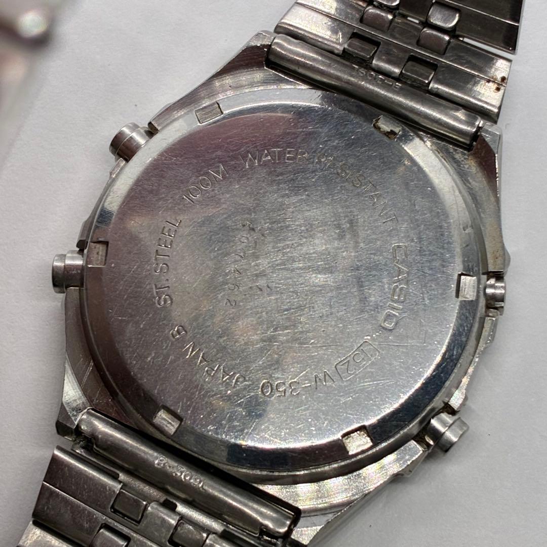 ジャンク品 CASIO W-350 不動品 2097 ヴィンテージ