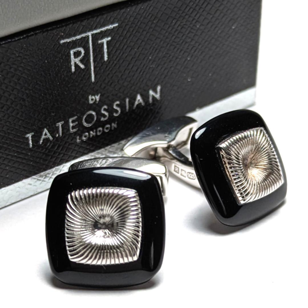 tac127 タテオシアン カフス シルバー925 ブラックオニキス スクエア